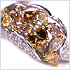 14K White Gold 3.34 ct Natural Fancy Diamond Womens Ring - 24diamonds.com