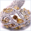 14K White Gold 5.19 ct Natural Fancy Diamond Womens Dome Ring - 24diamonds.com