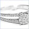 14K White Gold 0.58 ct Diamond Engagement Ring - 24diamonds.com