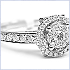 14K White Gold 0.59 ct Diamond Engagement Ring - 24diamonds.com