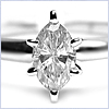 14K White Gold 0.45 ct Marquise Diamond Solitaire Engagement Ring - 24diamonds.com