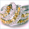 14K White Gold 3.02 ct Natural Fancy Diamond Womens Band Ring - 24diamonds.com