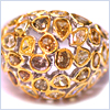 14K White Gold 5.66 ct Natural Fancy Diamond Womens Dome Ring - 24diamonds.com