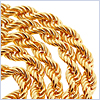 925 Sterling Silver with 10K Gold Unisex Rope Chain 24 Inches - 24diamonds.com