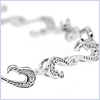 925 Sterling Silver 0.35 ct Diamond Womens Link Bracelet 7 Inches - 24diamonds.com