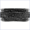 925 Sterling Silver 0.85 ct Diamond Mens Black Ring - 24diamonds.com