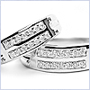 10K White Gold 0.85 ct Diamond Wedding Band Set - 24diamonds.com