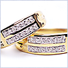 10K Yellow Gold 0.85 ct Diamond Wedding Band Set - 24diamonds.com