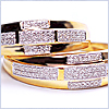 10K Yellow Gold 0.60 ct Diamond Wedding Band Set - 24diamonds.com