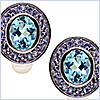 925 Sterling Silver 7.90 ct Topaz Tanzanite Womens Earrings - 24diamonds.com