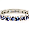 925 Sterling Silver 1.38 ct Tanzanite Womens Eternity Band Ring - 24diamonds.com