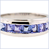 925 Sterling Silver 1.33 ct Tanzanite Womens Band Ring - 24diamonds.com