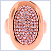 18K Rose Gold 1.12 ct Diamond Womens Signet Ring - 24diamonds.com