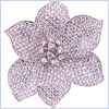 18K White Gold 5.63 ct Diamond Womens Flower Ring - 24diamonds.com