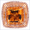 18K Yellow Gold 4.36 ct Citrine Diamond Womens Ring - 24diamonds.com