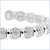 14K White Gold 1.57 ct Diamond Womens Cuff Bracelet 6 1/2 Inches - 24diamonds.com