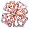 18K White Gold 2.90 ct Diamond Womens Flower Ring - 24diamonds.com