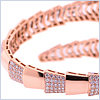 18K Rose Gold 6.37 ct Diamond Womens Cuff Bracelet 7 Inches - 24diamonds.com
