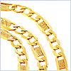 10K Yellow Gold Mens Custom Figaro Chain 21 Inches - 24diamonds.com