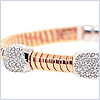 14K Rose Gold 0.54 ct Diamond Womens Cuff Bracelet 6 1/2 Inches - 24diamonds.com