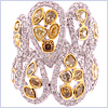 14K White Gold 4.28 ct Natural Fancy Diamond Womens Band Ring - 24diamonds.com