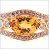 14K Yellow Gold 5.10 ct Citrine Diamond Womens Ring - 24diamonds.com