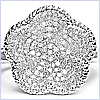 10K White Gold 1.15 ct Diamond Womens Flower Band Ring - 24diamonds.com