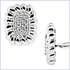 14K White Gold 0.48 ct Diamond Cuff Links - 24diamonds.com