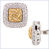 14K Yellow Gold 0.54 ct Diamond Square Cuff Links - 24diamonds.com