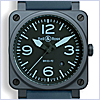 Bell & Ross BR 03-92 Blue Ceramic Mens Watch BR0392-CERAM-BLUE - 24diamonds.com