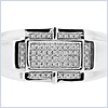 10K White Gold 0.25 ct Diamond Mens Band Ring - 24diamonds.com