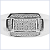 10K White Gold 0.25 ct Diamond Mens Band Ring - 24diamonds.com