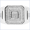 10K White Gold 0.50 ct Diamond Mens Band Ring - 24diamonds.com