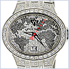 Aqua Master Oval 6.50 ct Diamond Mens Black Map Watch - 24diamonds.com
