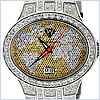 Aqua Master Oval 6.50 ct Diamond Mens Yellow Map Watch - 24diamonds.com