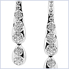 14K White Gold 1.29 ct Diamond Womens Dangle Drop Earrings - 24diamonds.com