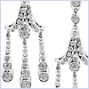 14K White Gold 2.88 ct Diamond Womens Dangle Chandelier Earrings - 24diamonds.com