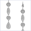 14K White Gold 3.28 ct Diamond Womens Dangle Drop Earrings - 24diamonds.com
