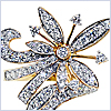 14K Yellow Gold 2.20 ct Diamond Womens Custom Flower Ring - 24diamonds.com
