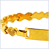 925 Sterling Silver Yellow Gold Kids ID Bracelet 6 Inches - 24diamonds.com
