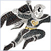925 Sterling Silver 3.40 ct Diamond Super Man Pendant - 24diamonds.com