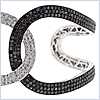 14K White Gold 13.55 ct Diamond Womens Bangle Cuff Bracelet - 24diamonds.com