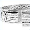 14K White Gold 7.25 ct Diamond Mens Bangle Bracelet - 24diamonds.com