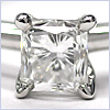 14K White Gold 1.01 ct Princess Diamond Solitaire Engagement Ring - 24diamonds.com