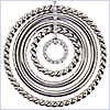 14K White Gold 0.42 ct Diamond Maze of Circles Pendant Necklace - 24diamonds.com