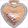 14K Two Tone Gold 0.63 ct Diamond Heart Pendant Necklace - 24diamonds.com
