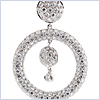 18K White Gold 3.21 ct Diamond Womens Dangle Pendant Necklace - 24diamonds.com