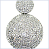 14K White Gold 6.77 ct Diamond Womens Cluster Pendant Necklace - 24diamonds.com