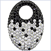14K White Gold 2.20 ct Black Diamond Oval Pendant Necklace - 24diamonds.com