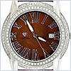 Aqua Master 1.85 ct Diamond Cabochon Mens Brown Watch - 24diamonds.com